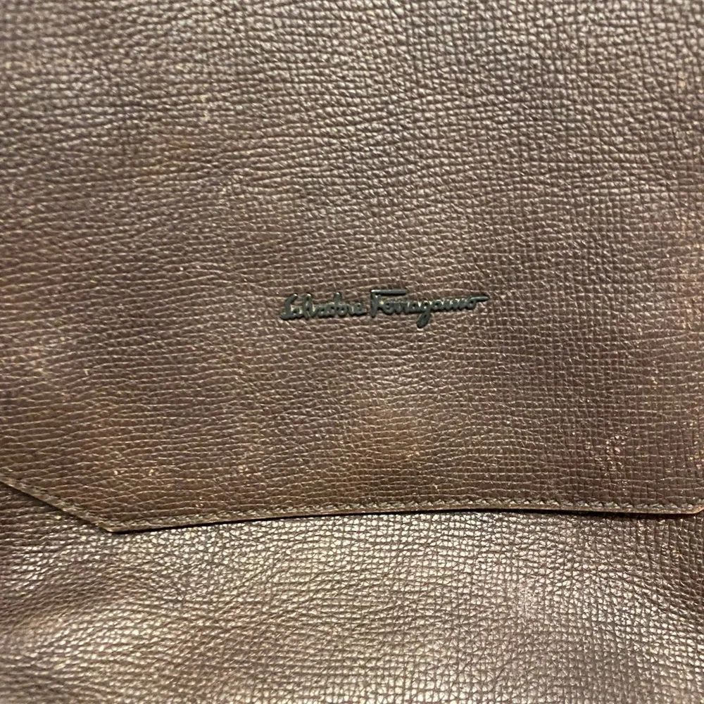 Salvatore Ferragamo Pebbled Leather Unisex Crossbody